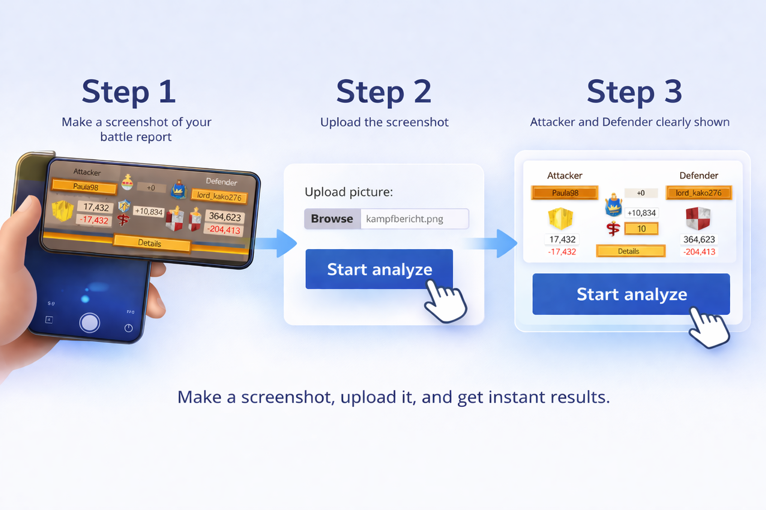 How it works - Upload and analyze